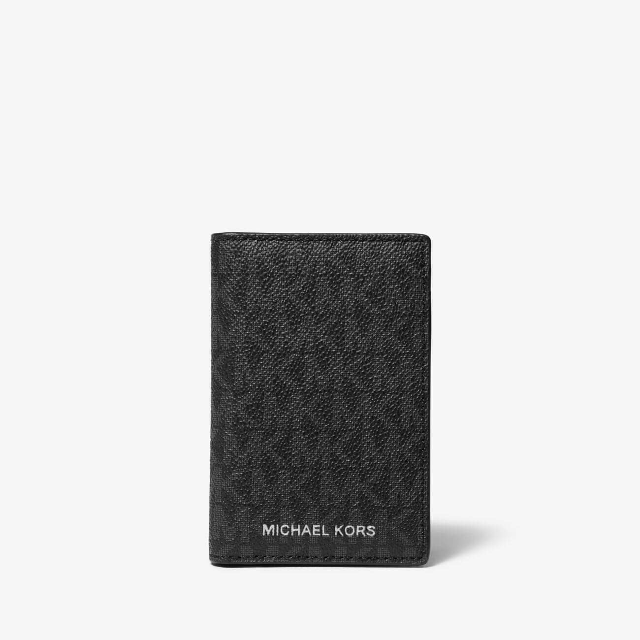 

Кошелек Michael Kors Hudson Logo Bi-Fold, черный