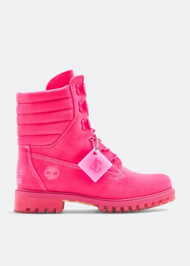

Ботинки JIMMY CHOO x Timberland Puffer boots, розовый