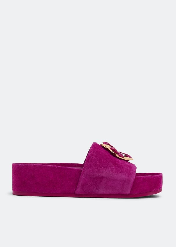 

Сандалии TORY BURCH Woven double T sandals, розовый