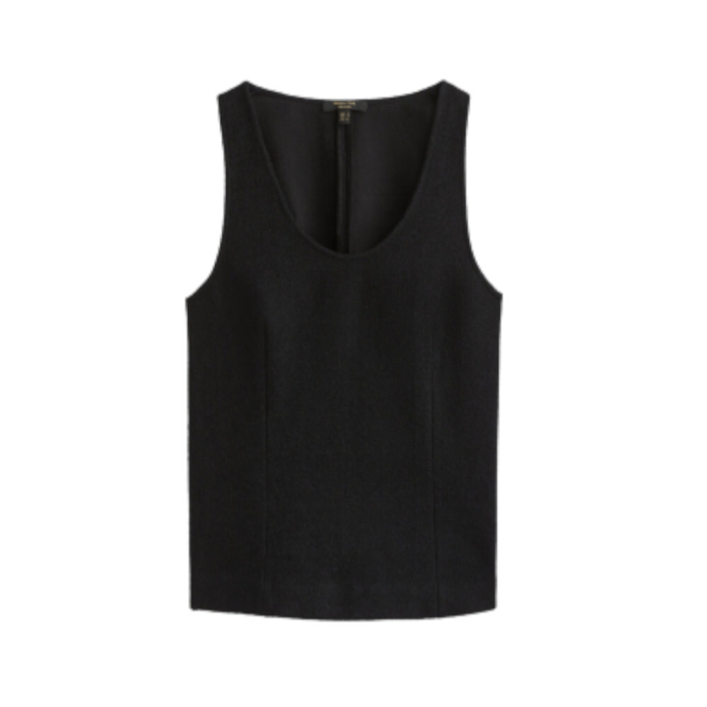 

Топ из рельефной ткани без рукавов Massimo Dutti Sleeveless Textured, черный