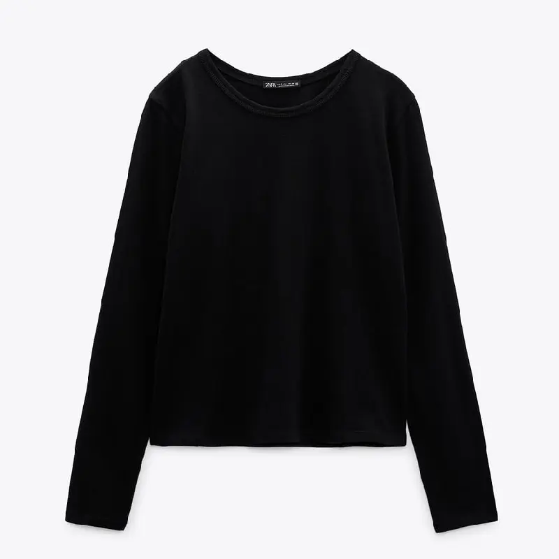 

Футболка Zara Faded Minimalist, черный