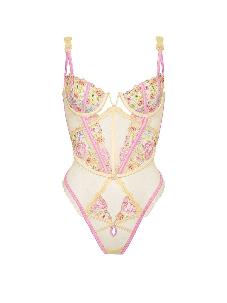 

Боди For Love & Lemons Floral Frenzy Teddy, желтый