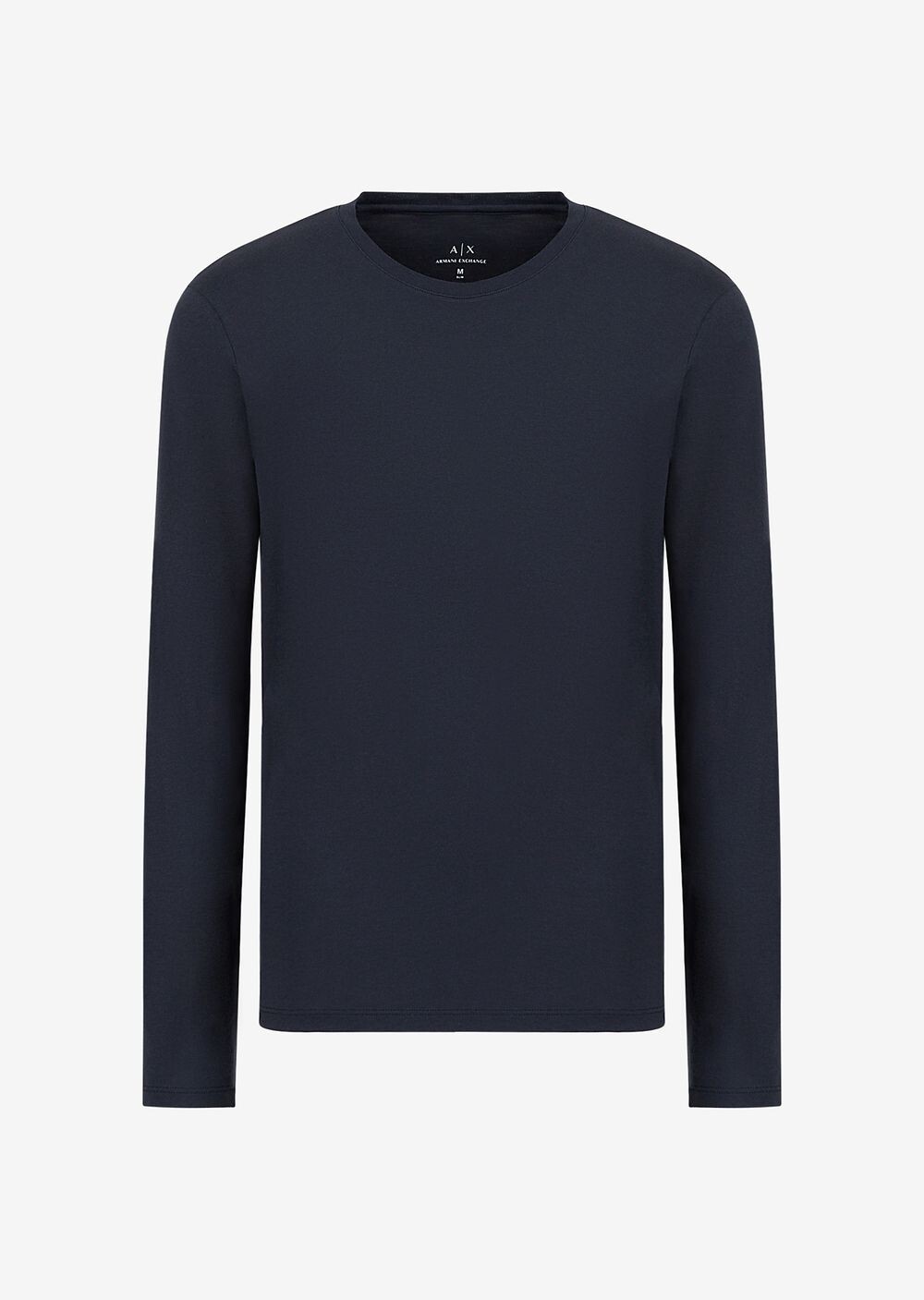 

Футболка из хлопка пима с длинными рукавами Armani Exchange, синий