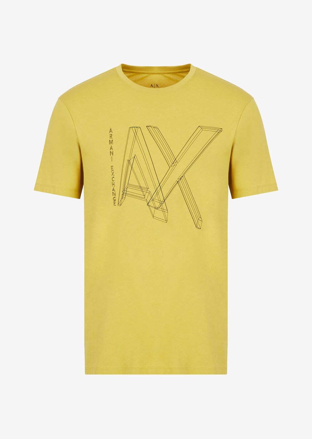 

Футболка классического кроя из хлопкового джерси с логотипом Armani Exchange, зеленый