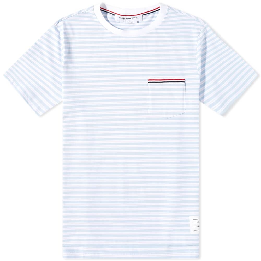 

Футболка Thom Browne Striped Pocket Tee, Серый