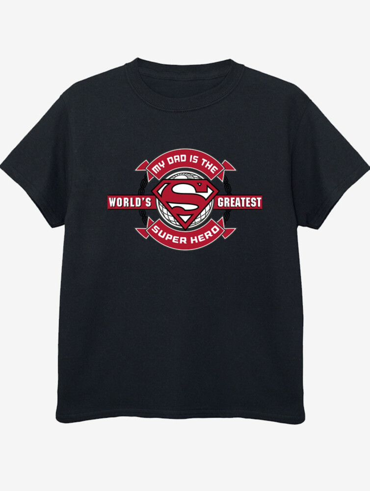 

NW2 Superman Super Hero Kids Черная футболка с принтом George., черный