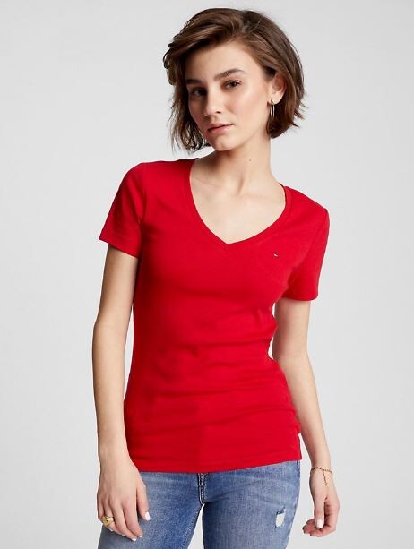 

Футболка с V-образным вырезом Tommy Hilfiger Favorite V-neck, красный