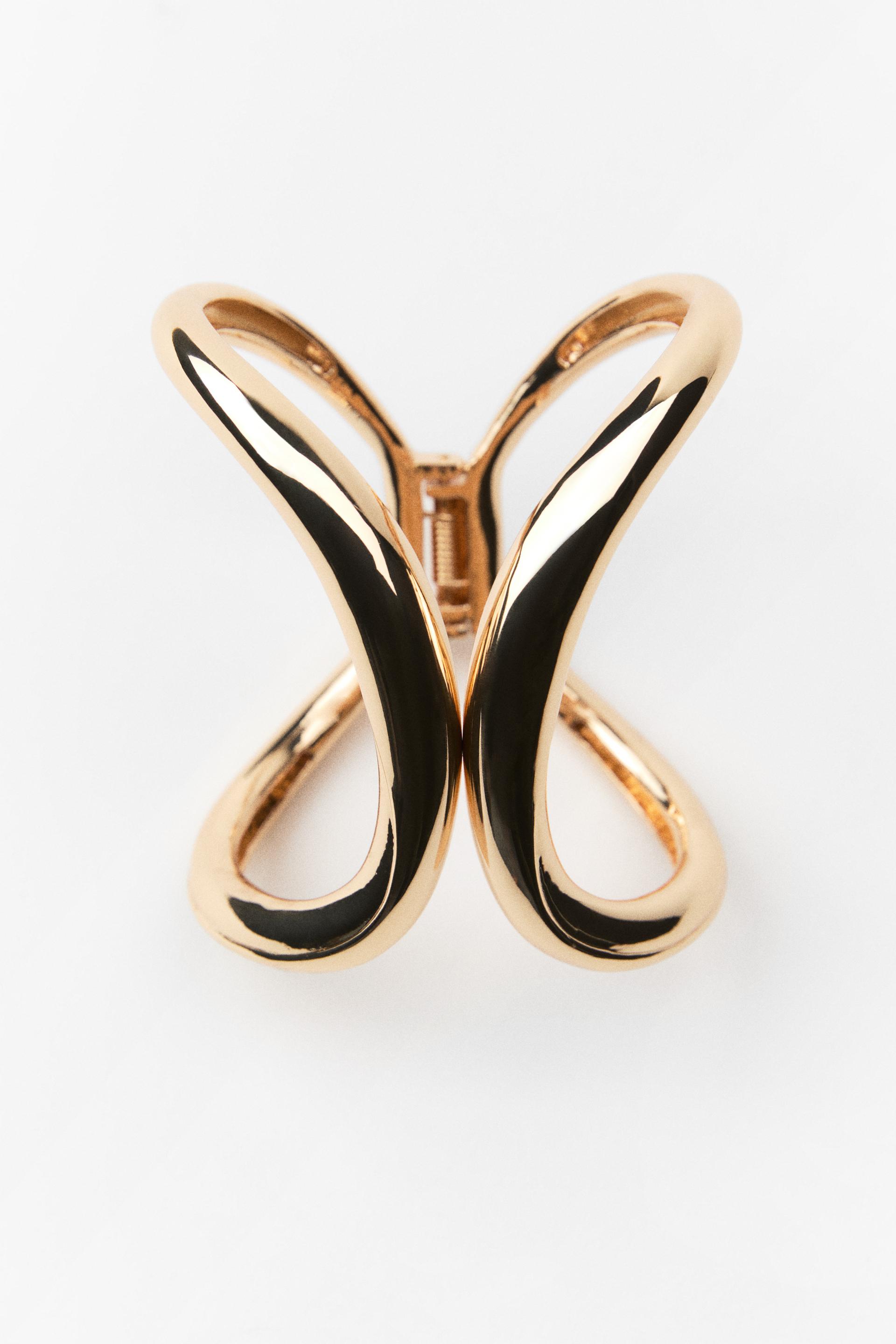 Браслет Zara Metallic, золотистый сандалии zara metallic heel leather золотистый