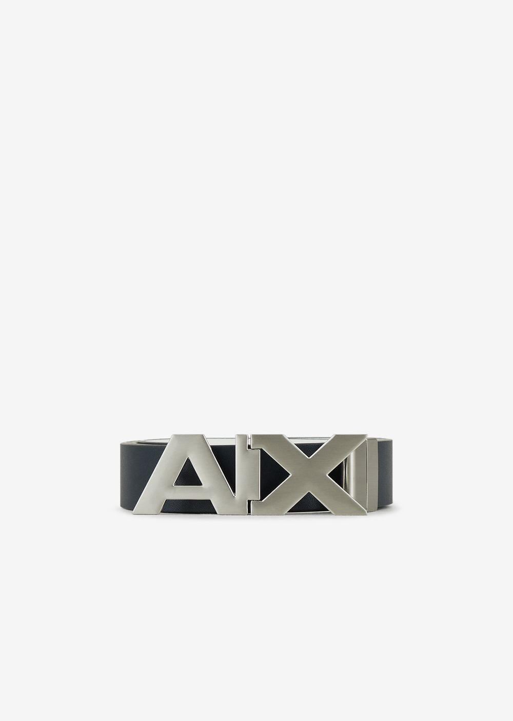 

Кожаный ремень с пряжкой-логотипом Armani Exchange, синий