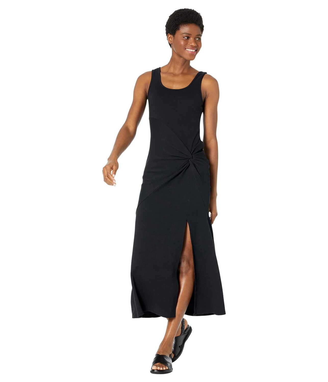 

Платье SUNDRY, Long Twist Front Sleeveless Dress in Cotton Modal