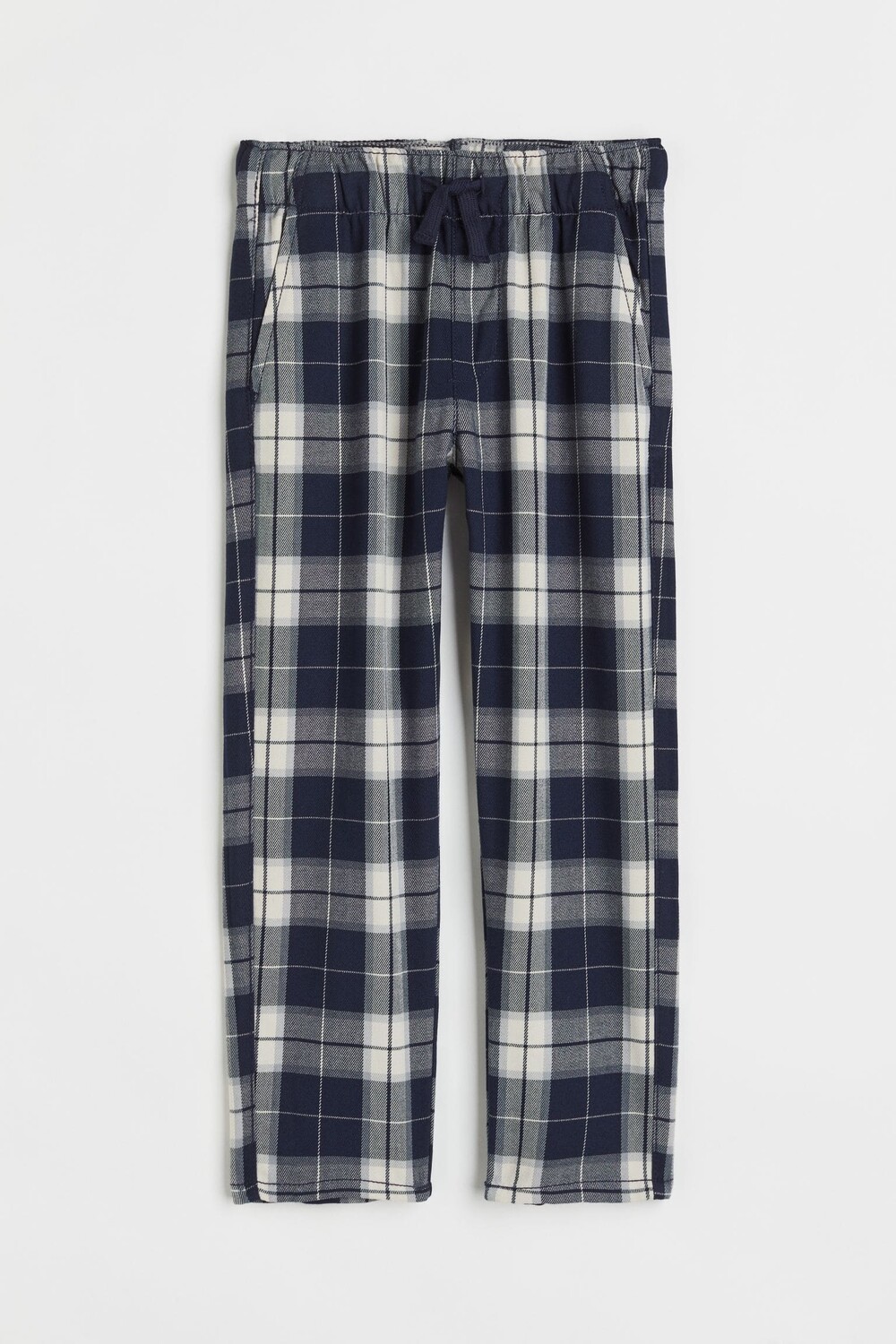 

Брюки без застежек H&M Plaid, темно-синий