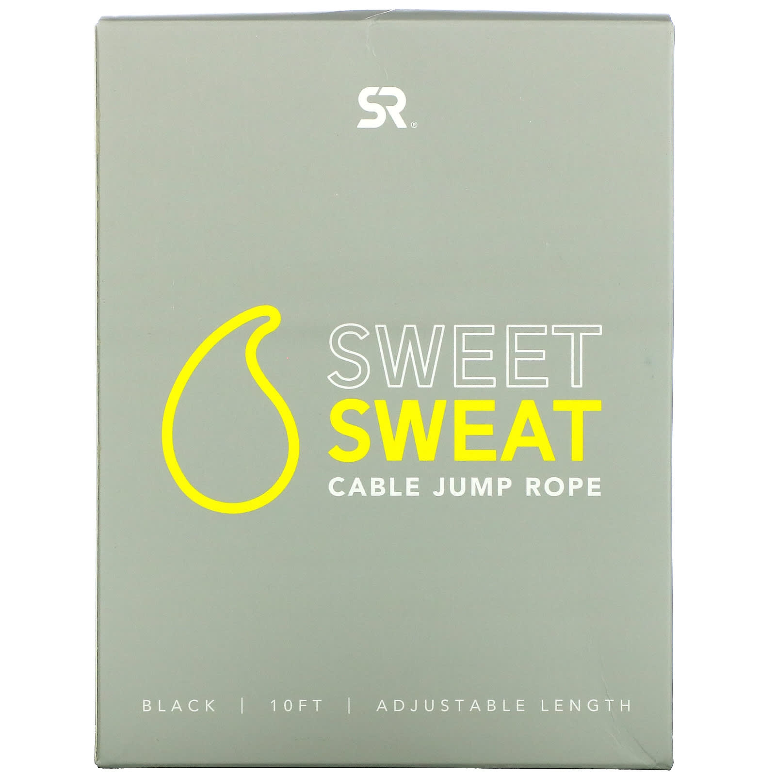 Тросовая Скакалка Sports Research Sweet Sweat, черный sports research кабельная скакалка черная 1 шт