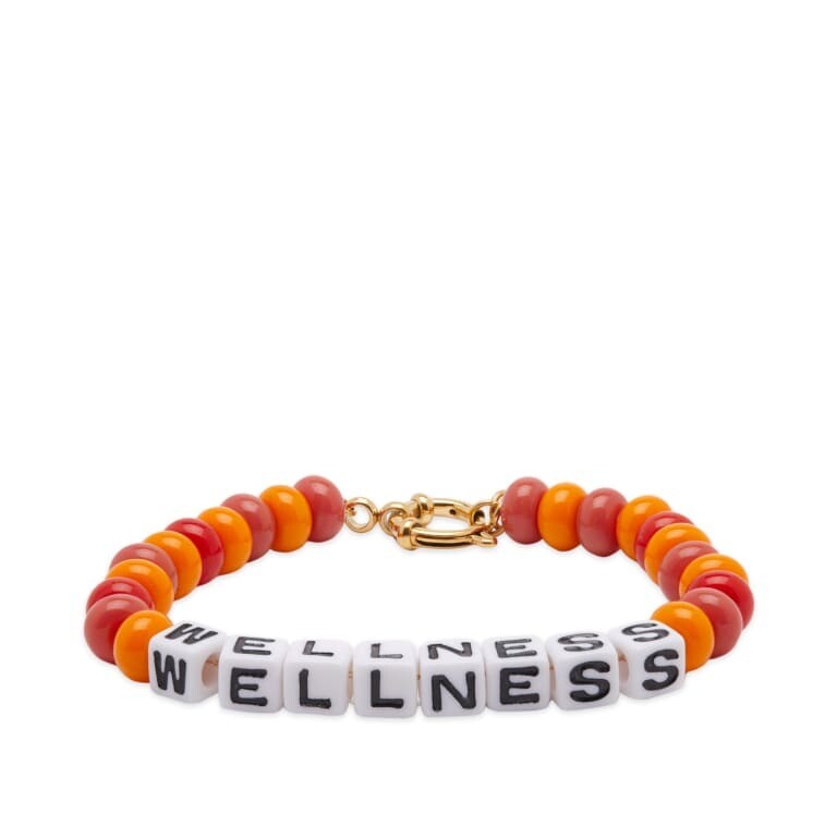

Браслет Sporty & Rich Wellness Bead, оранжевый/белый