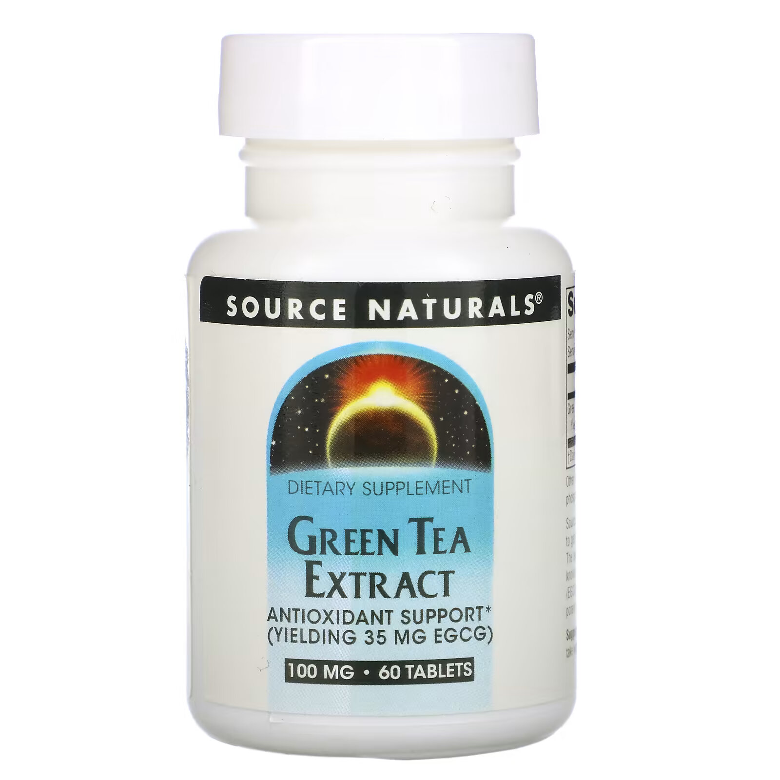 Source Naturals, Экстракт зеленого чая, 100 мг, 60 таблеток