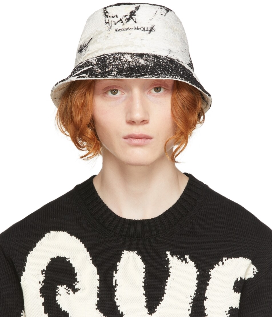 

Панама-ведро William Blake Dante Black & Off-White Alexander McQueen
