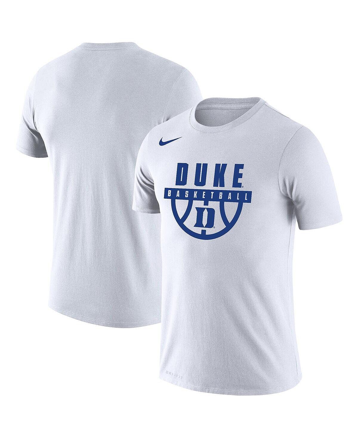 

Мужская белая футболка duke blue devils basketball drop legend performance Nike, белый