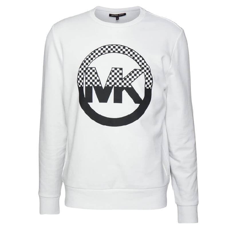 

Свитшот Michael Kors Checker Charm Crew, белый