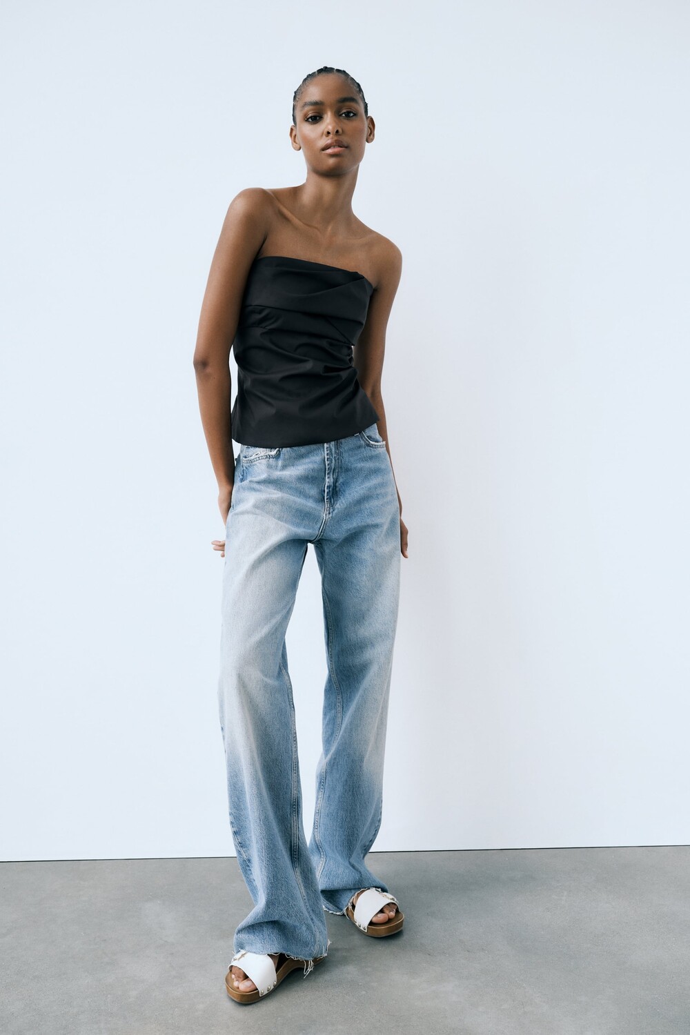 

Топ без бремеел Zara, черный