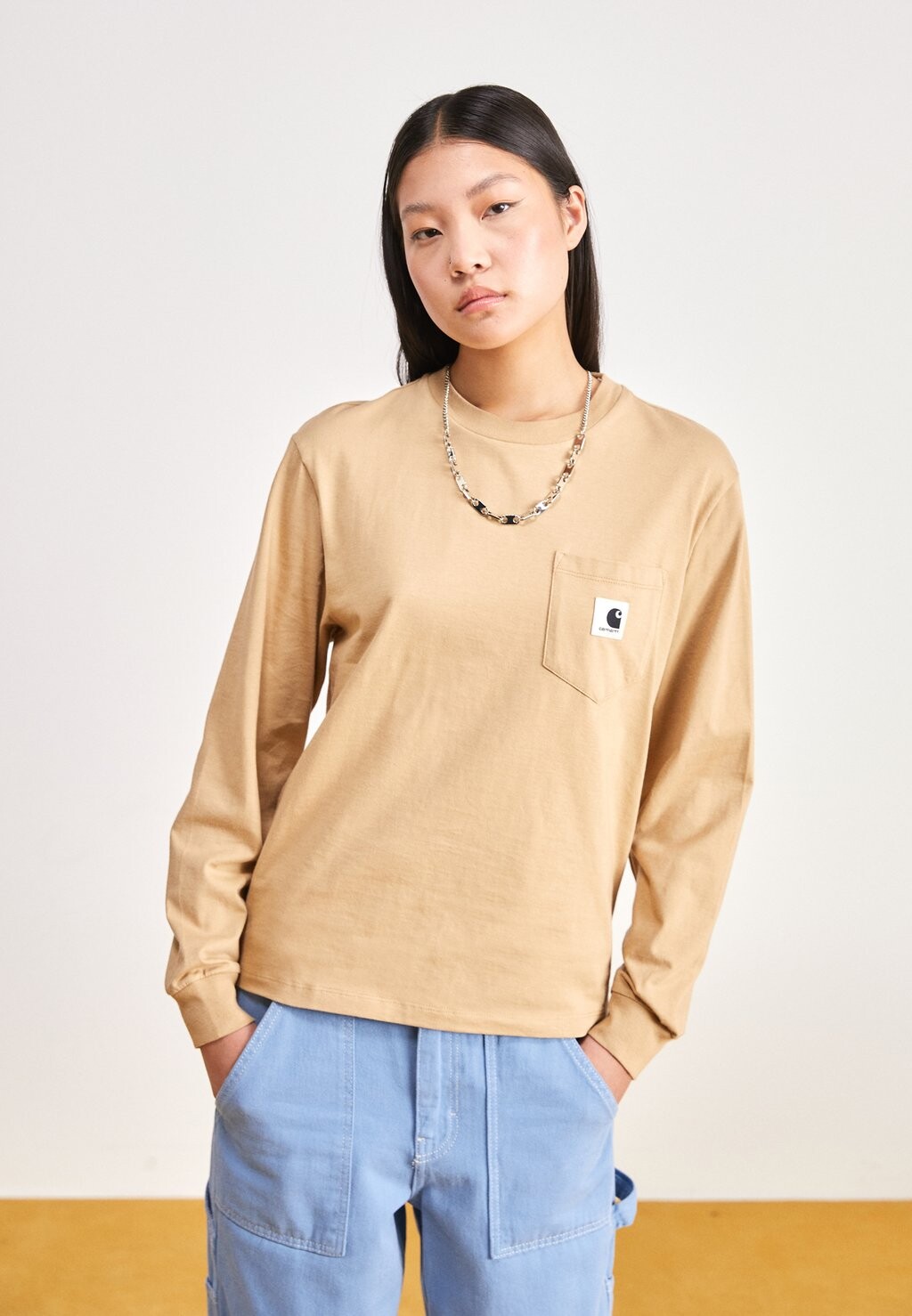 

Рубашка с длинным рукавом Carhartt WIP, коричневый