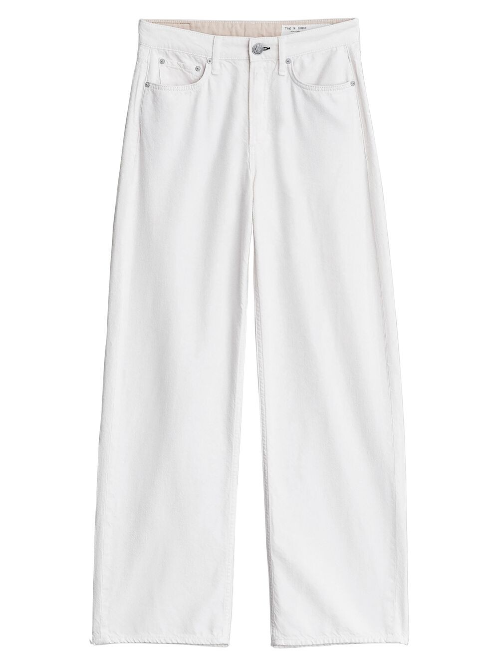 

Широкие джинсы Logan Featherweight rag & bone, экру