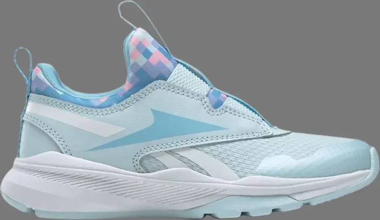

Кроссовки xt sprinter slip-on little kid 'glass blue pixelated' Reebok, синий