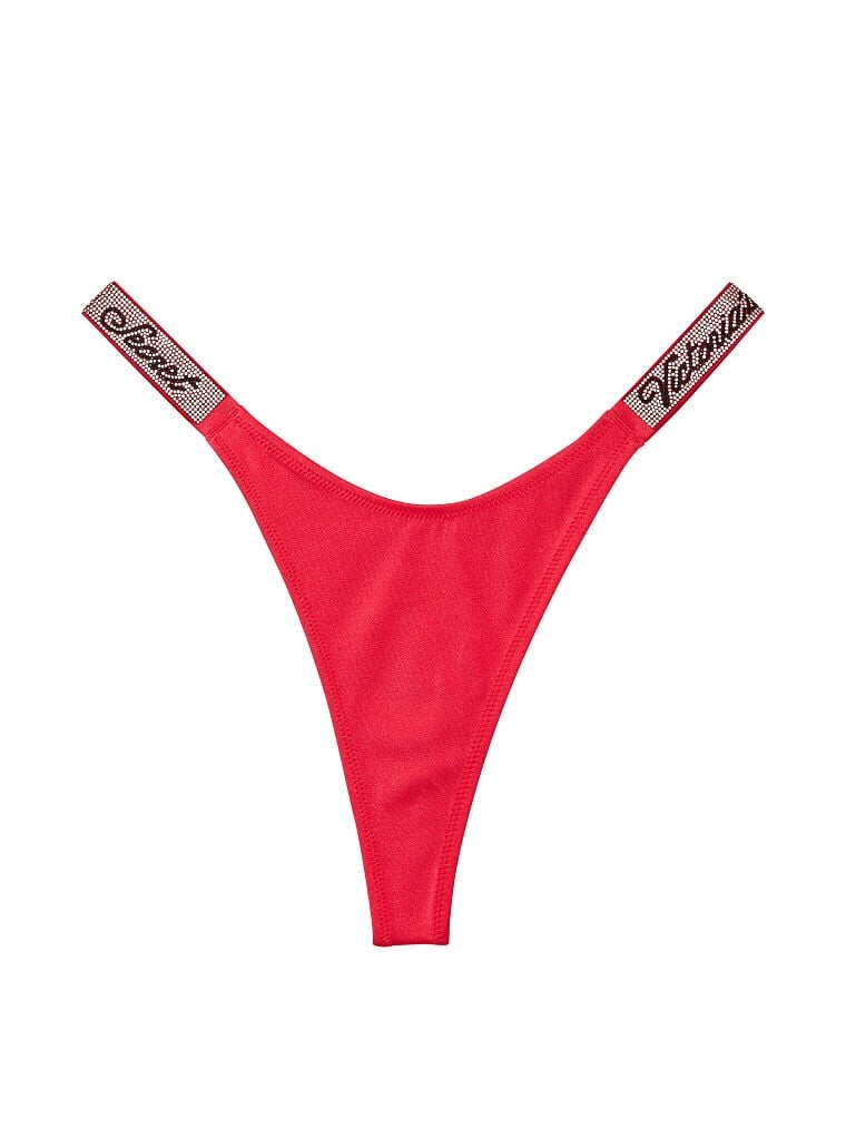 

Трусы Victoria's Secret Swim Shine Strap Bikini Bottom, красный