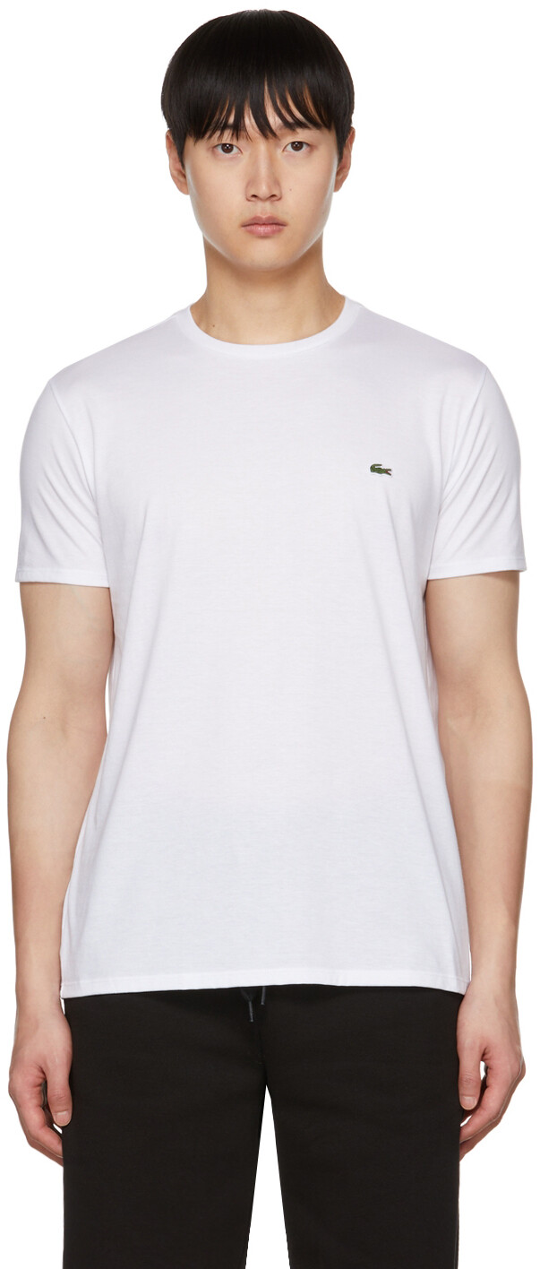 

Белая классическая футболка Lacoste