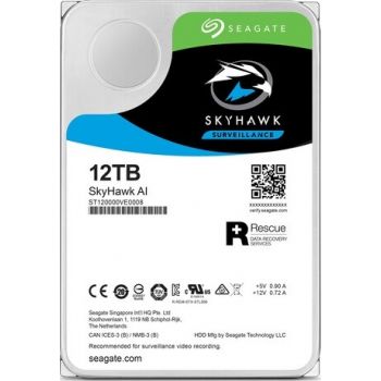 Жесткий диск Seagate SkyHawk AI, 12 ТБ 3.5 ST12000VE001 жесткий диск 1tb sata 6gb s seagate st1000lm049 2 5 barracuda pro 7200rpm 128mb 512e 4k bulk