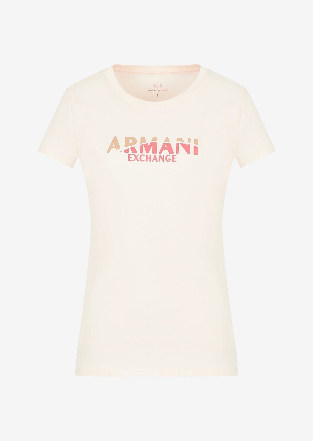 

Приталенные футболка Armani Exchange, телесный, Белый
