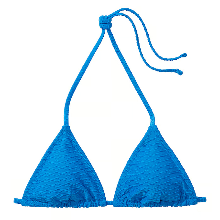 Топ бикини Victoria's Secret Swim Mix & Match Triangle Fishnet, синий