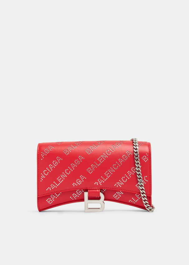

Кошелек BALENCIAGA Hourglass chain wallet, красный