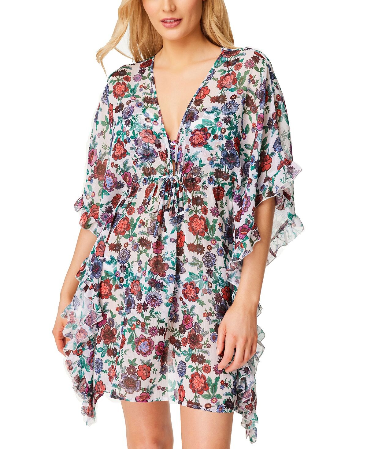 

Накидка из шифона forget me not frill сбоку Jessica Simpson, мульти