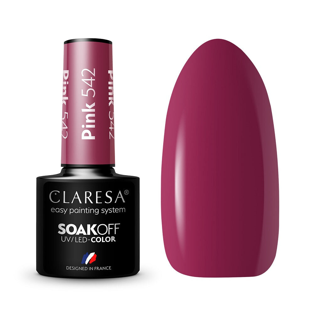 

Claresa Гибридный лак Soak Off UV/LED Розовый 542 5г
