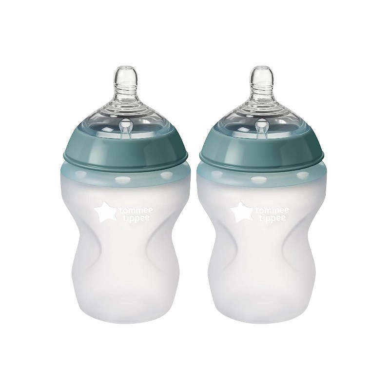 Бутылочки для кормления 2 шт. по 265 мл Tommee Tippee Silicone, прозрачный набор для новорожденнго tommee tippee closer to nature ujke jq