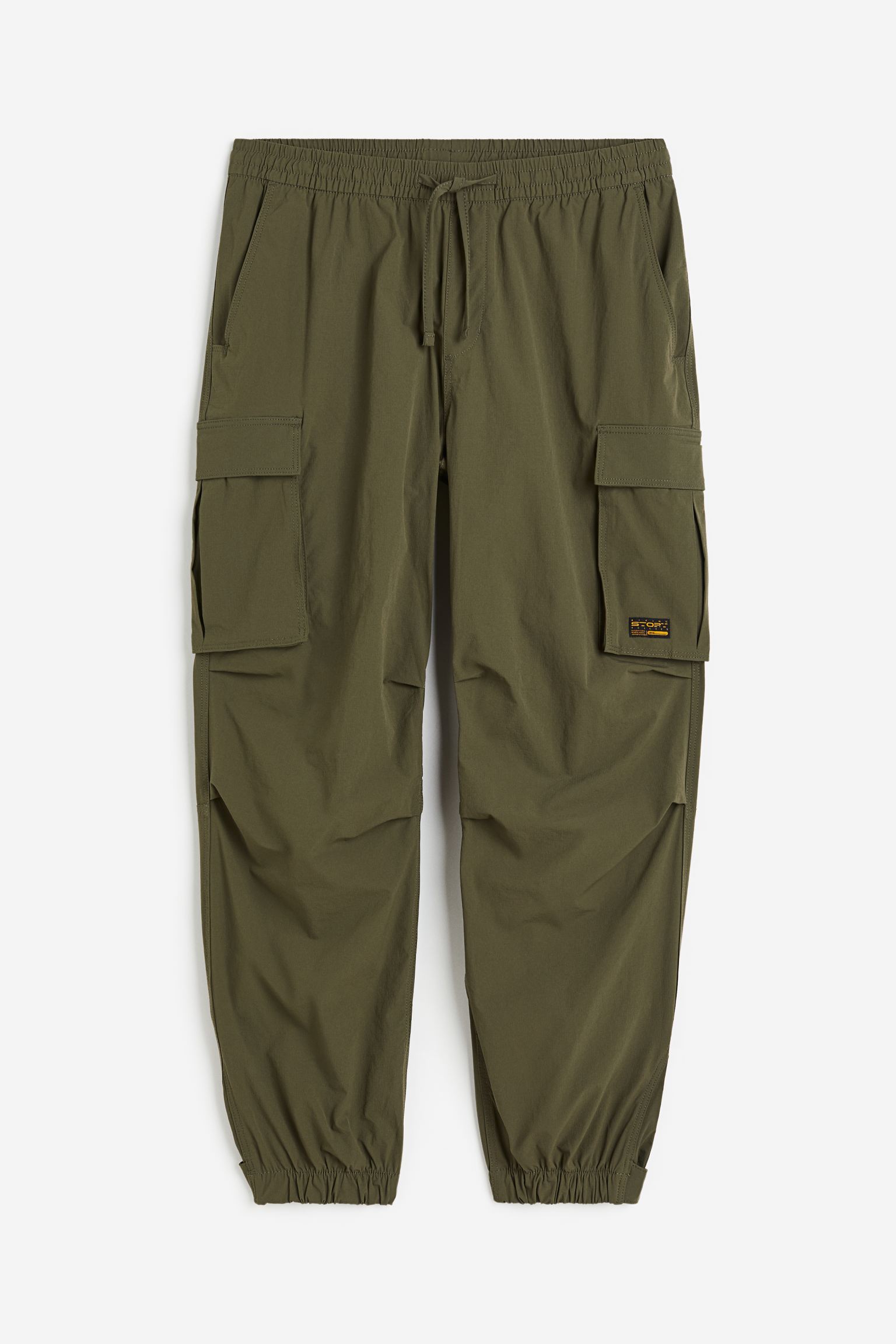 Брюки H&M Relaxed Fit Nylon Cargo, хаки зеленые нейлоновые брюки карго guess originals