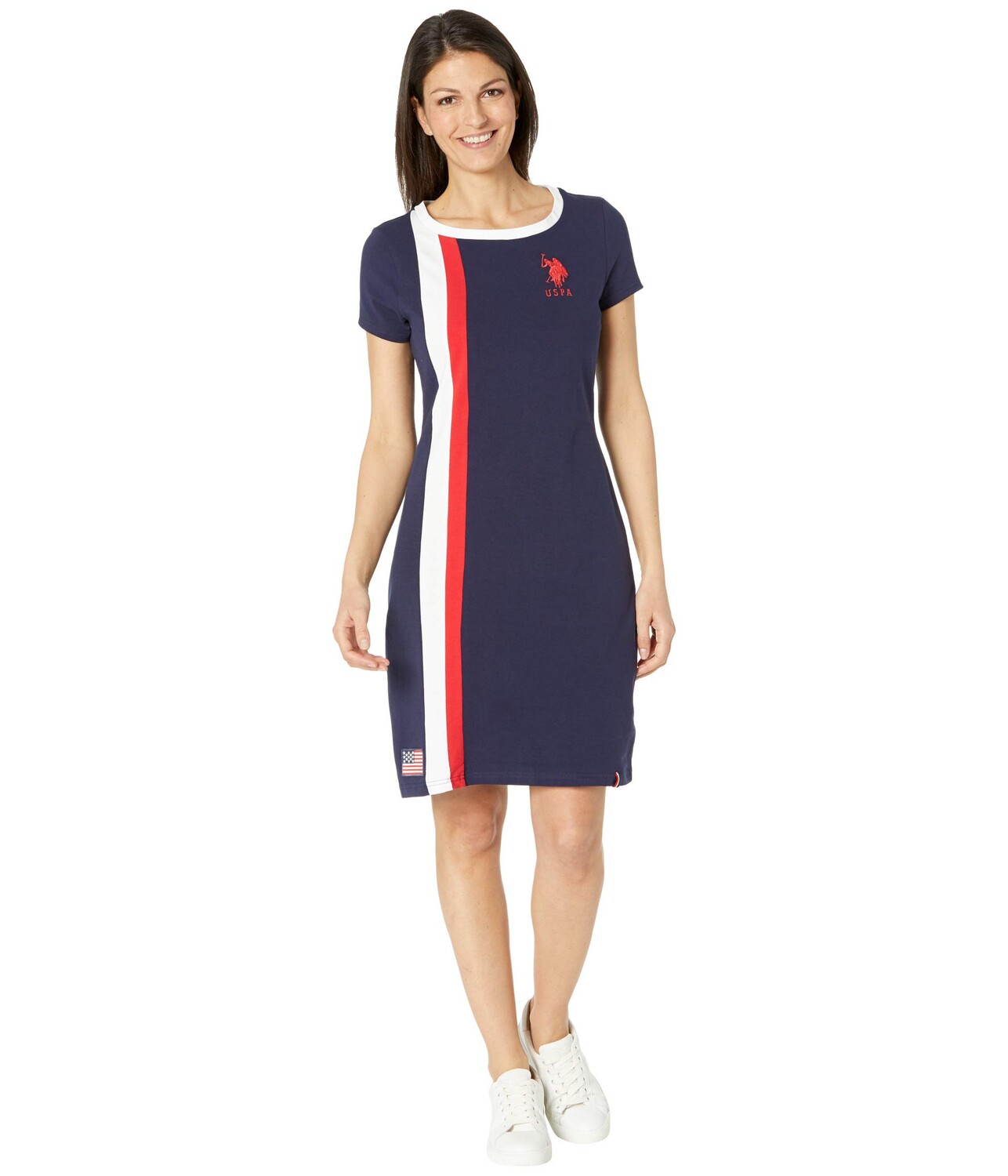 

Платье U.S. POLO ASSN., Flag Stripe Ringer Tee Dress