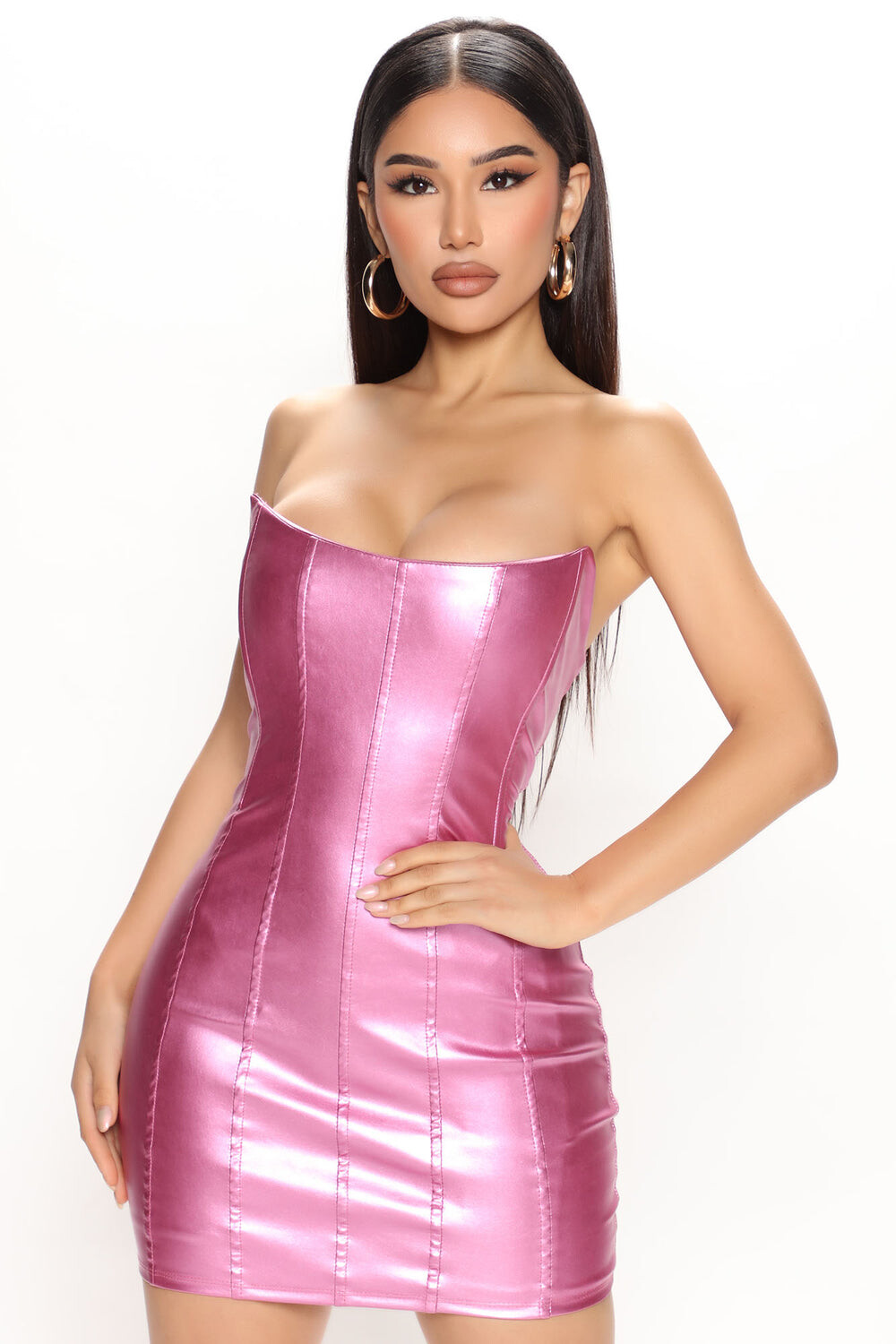 

Мини платье Fashion Nova D90028, розовый