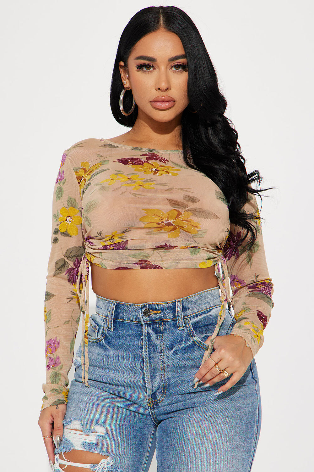 

Топ Fashion Nova 725091, серо-коричневый