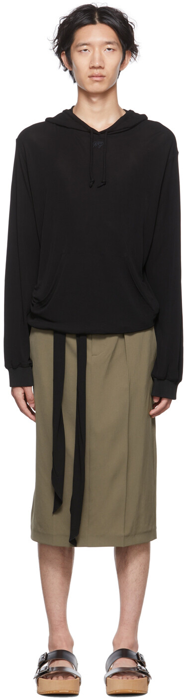 

Черная толстовка с капюшоном The Open Backed Sweatshirt Jean Paul Gaultier