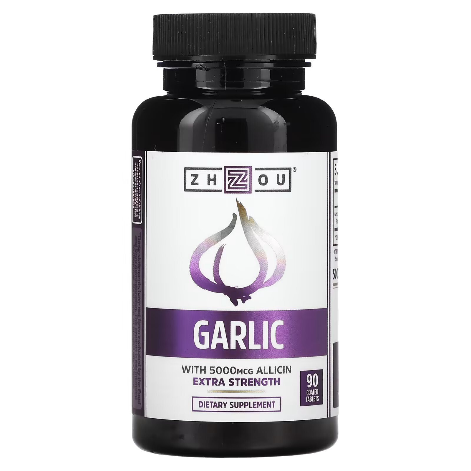 Zhou Nutrition, Garlic Extra Strength, 90 таблеток, покрытых оболочкой хлорофилл zhou nutrition 90 таблеток