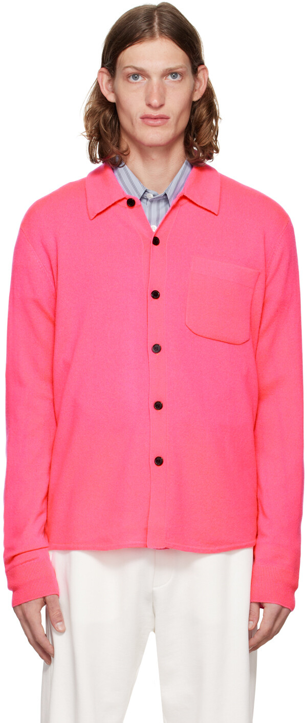 

Розовый кашемировый кардиган Dries Van Noten