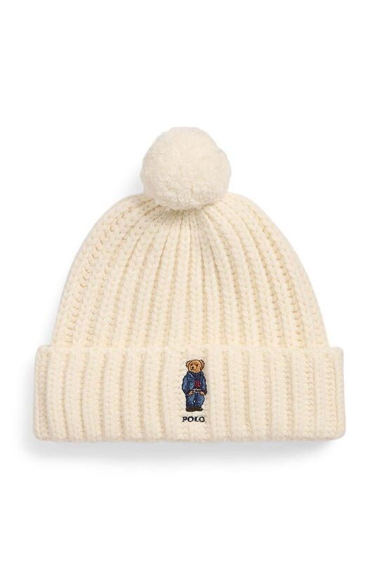 

Шерстяная шапка Polo Ralph Lauren, бежевый