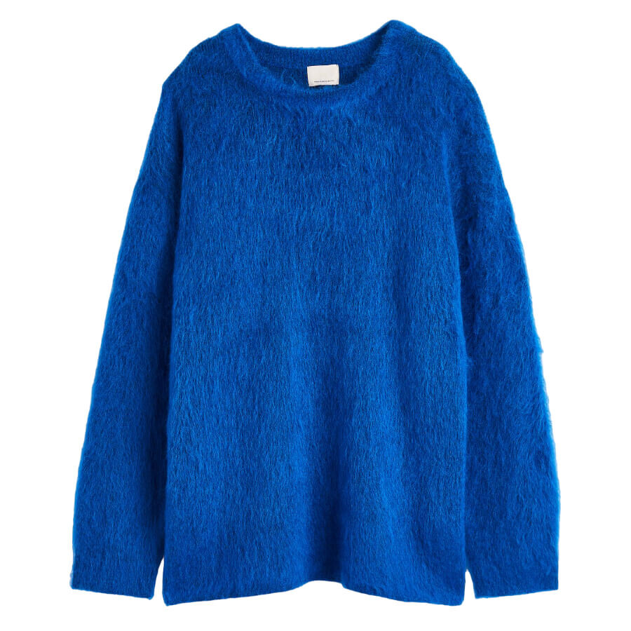 

Свитер H&M Premium Selection Mohair-blend, синий