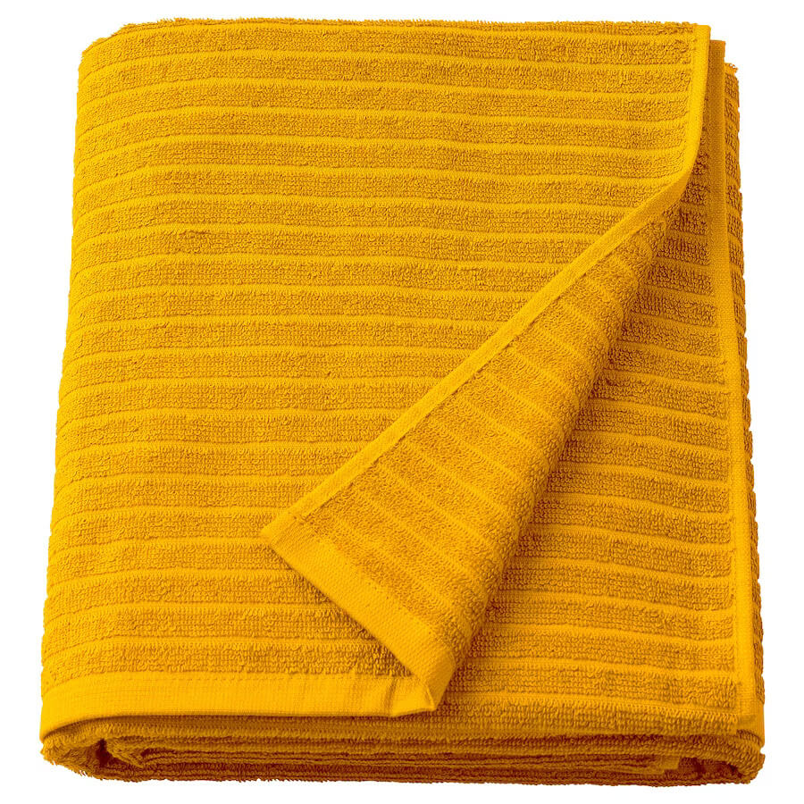 Полотенце банное IKEA Vågsjön 100x150 см, желтый