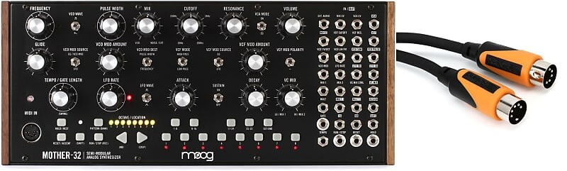 

Комплект Moog Mother-32 Semi-modular Eurorack Analog Synthesizer и Step Sequencer с MIDI-кабелем Roland RMIDI-B5 Black Series - 5 футов Moog + Roland MOD-MOTHER-32-01=1 RMIDI-B5=1