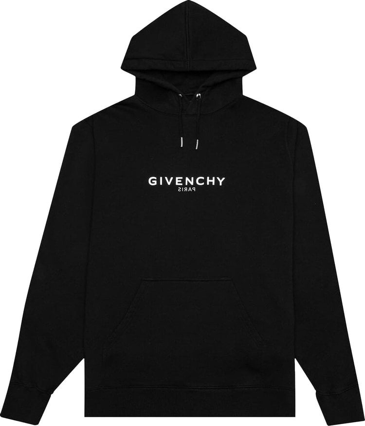 Худи Givenchy Classic Fit Hoodie With Reverse Print 'Black', черный - фото