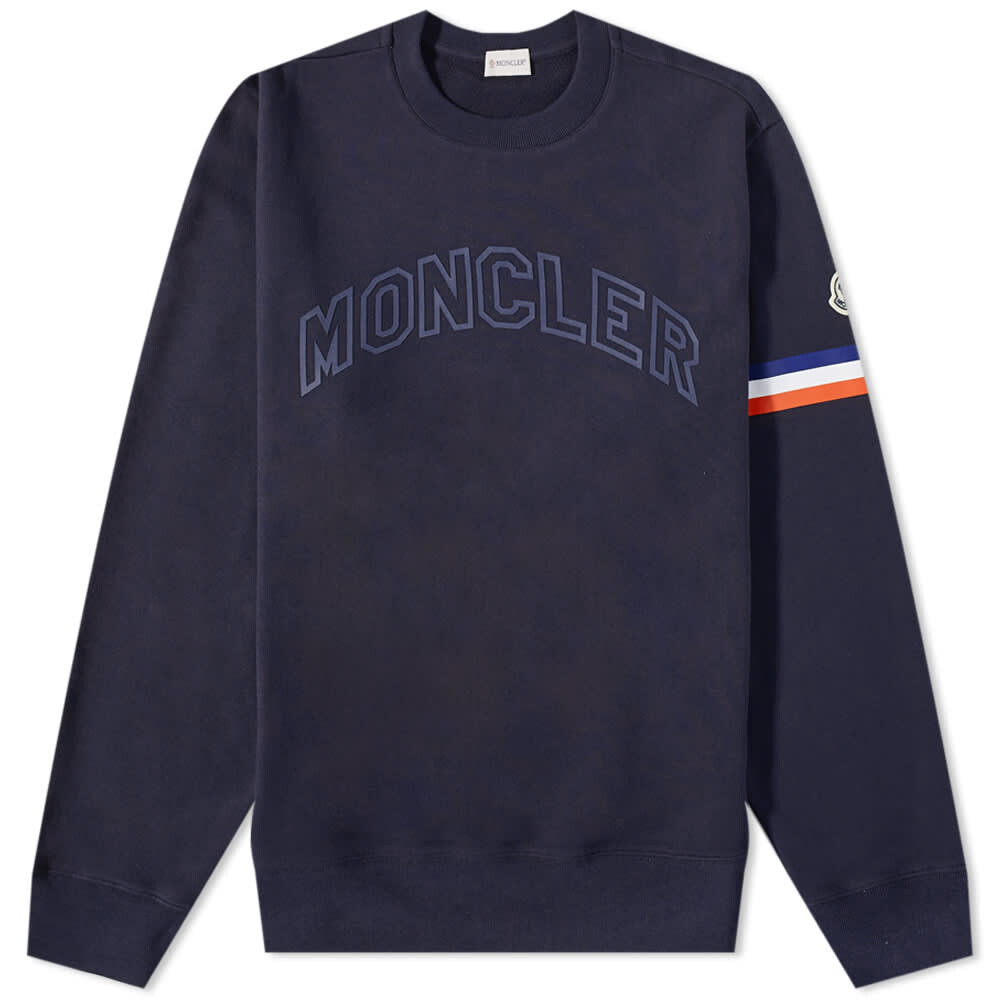 

Толстовка Moncler Tricolor Tape Crew Sweat, Серый