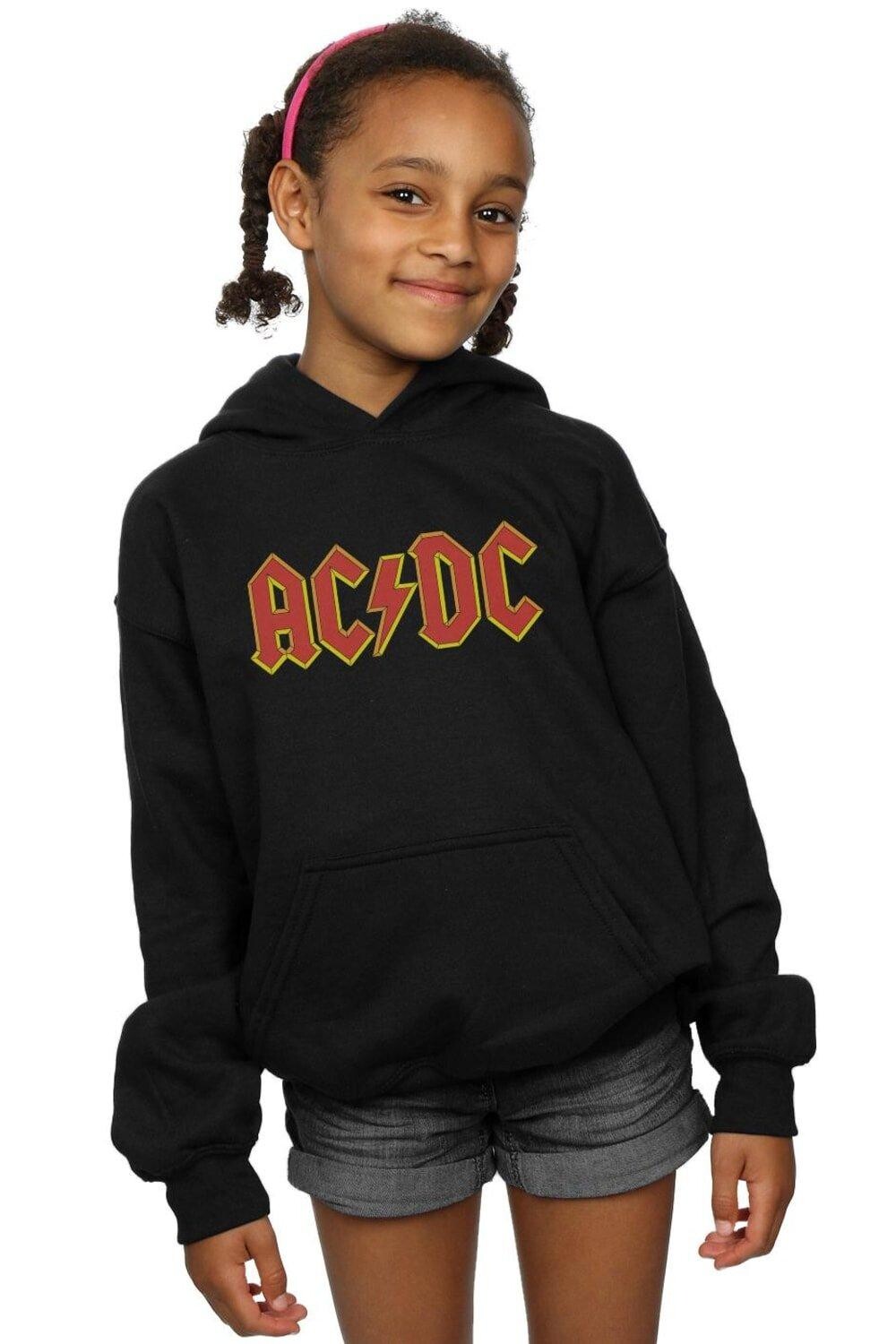 

Красный худи с логотипом AC/DC, черный