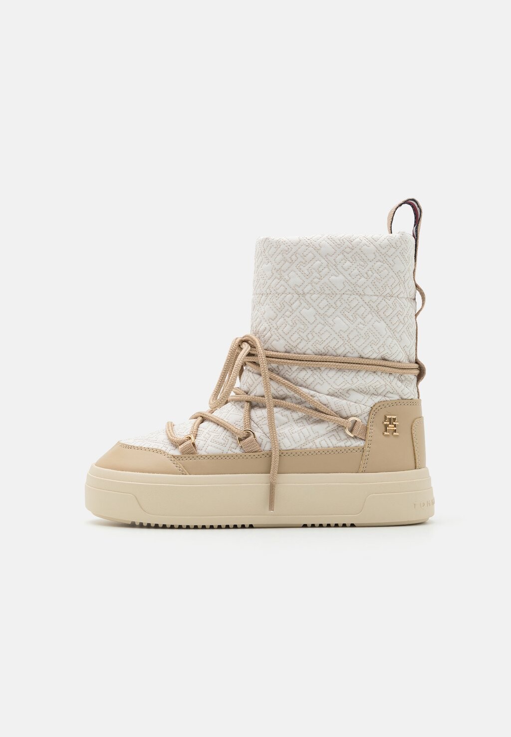 

Ботильоны на платформе LACE UP MONOGRAM Tommy Hilfiger, бежевый