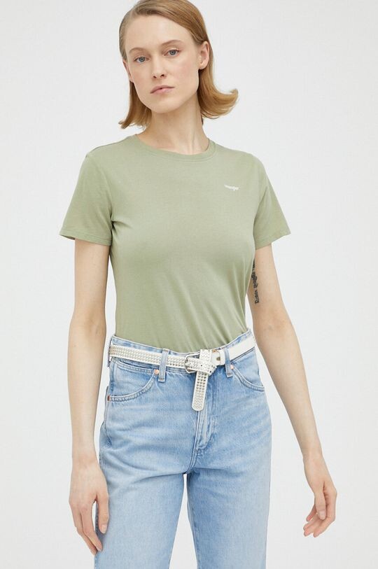 

Хлопковая футболка Wrangler, зеленый